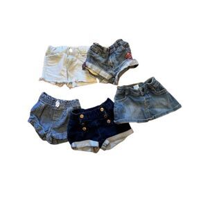 12 mo lot of shorts 5 pairs jeans denim kids toddler adjustable